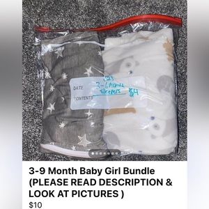 3-9 Month Baby Girl Bundle (PLEASE READ DESCRIPTION & LOOK AT PICTURES )